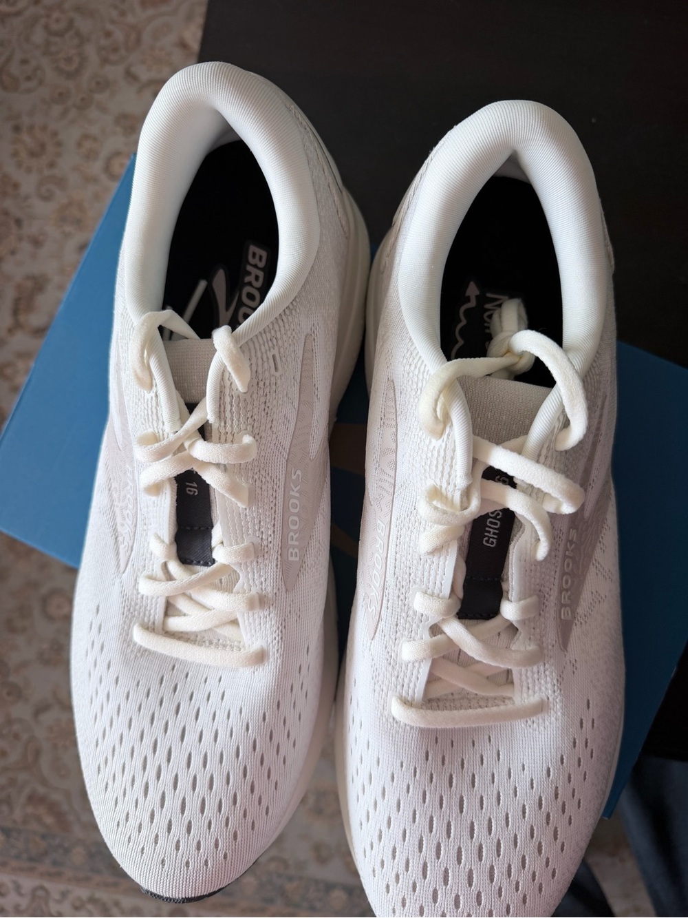 Brooks Ghost 16 White Athletic Running Shoes